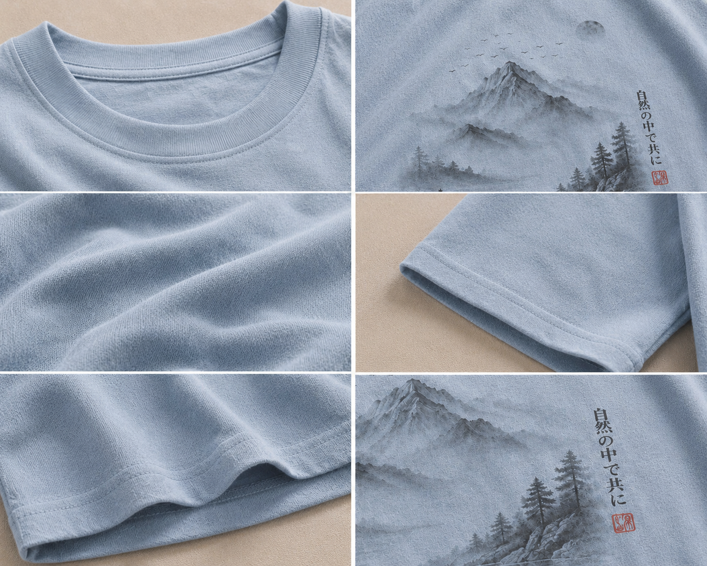 SEK’O Nature Balance Oversized Premium T-Shirt – mavi