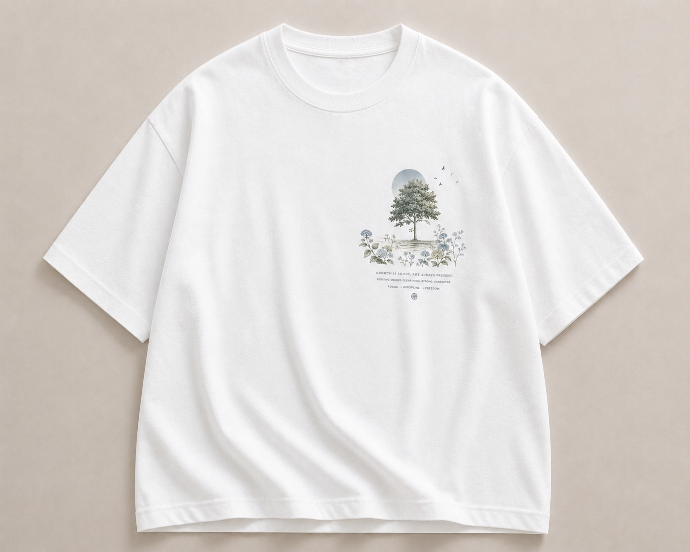 SEK’O Nature Balance Oversized Premium T-Shirt – White