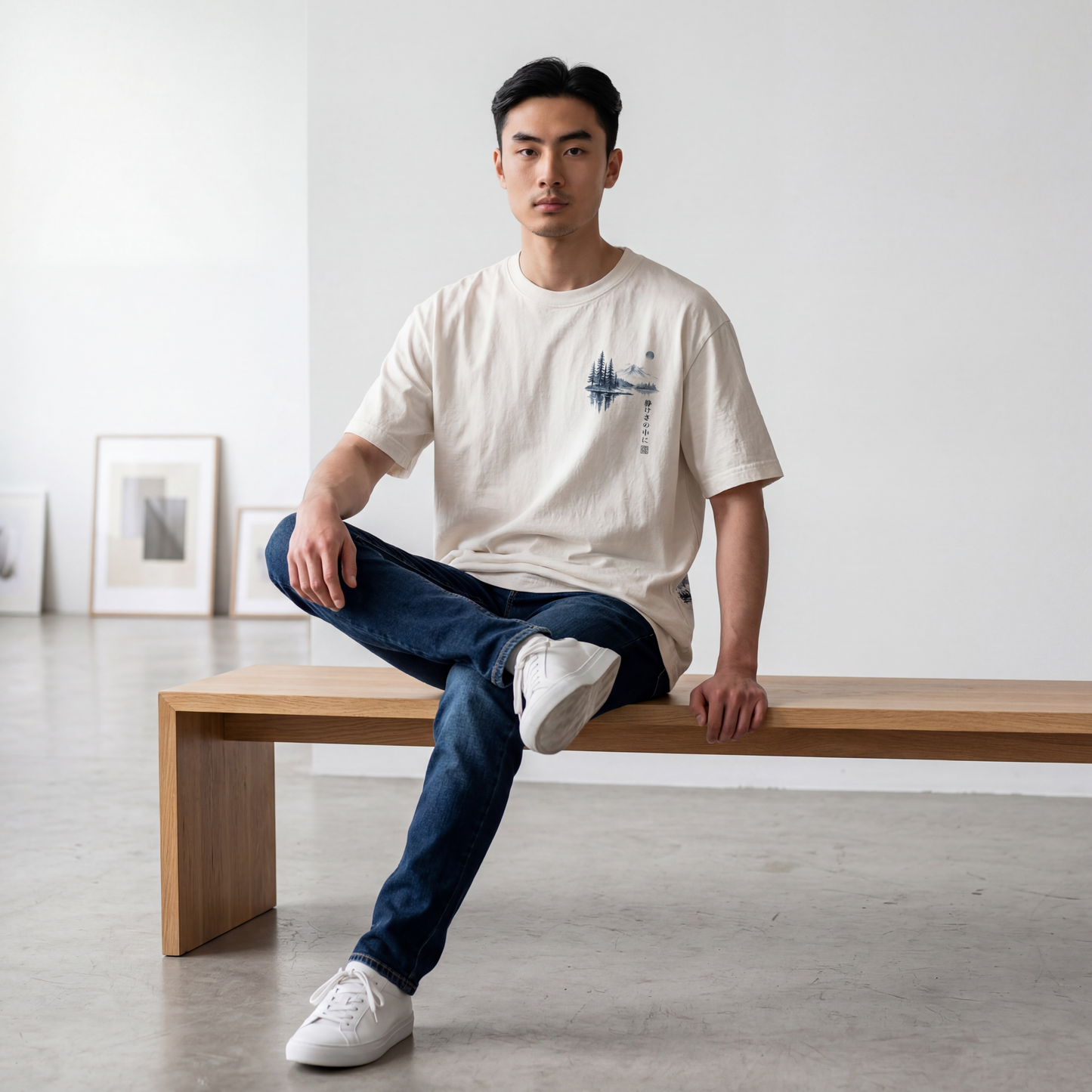 SEK’O Nature Balance Oversized Premium T-Shirt – bej