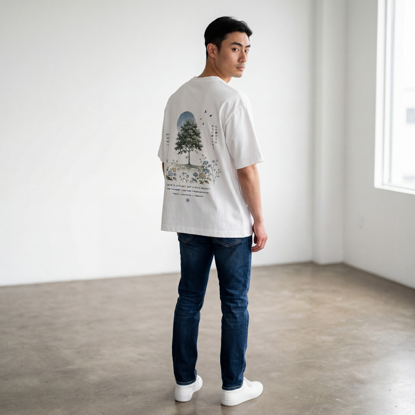 SEK’O Nature Balance Oversized Premium T-Shirt – White