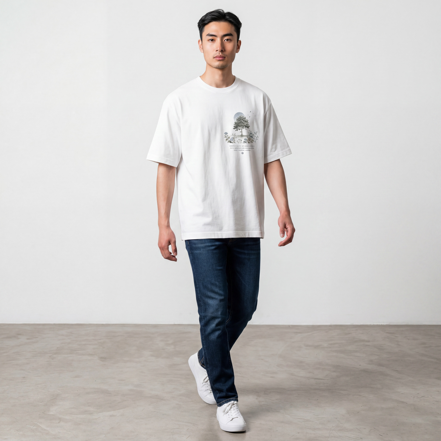 SEK’O Nature Balance Oversized Premium T-Shirt – White